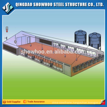 Showhoo Low Price High Quality Automatic Steel Structure Shed Poultry Farm House Design Drawing